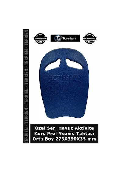 Özel Seri Havuz Aktivite Kurs Prof Yüzme Tahtası Orta Boy 273x390x35 Mm Mavi