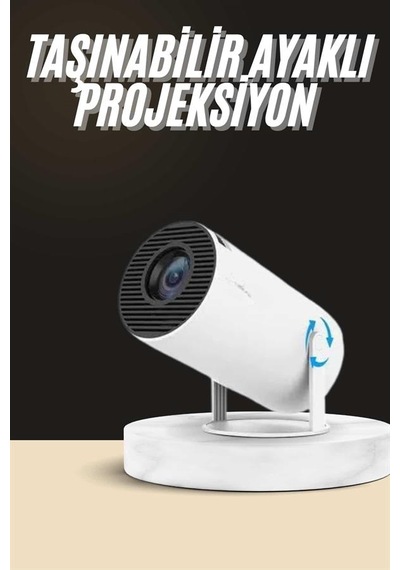 Ayaklı - 386 - Projeksiyon Tnabilir Mini Projektör Sinema - Flzdgnkr - Projektörü Android