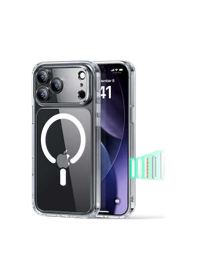 Esr Apple Uyumlu iPhone 17 Pro Kamera Kontrollü Manyetik Hibrit Kılıf Şeffaf