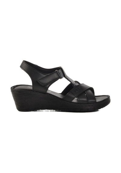Siyah Topuklu Kadın Sandalet 673572 Z Siyah