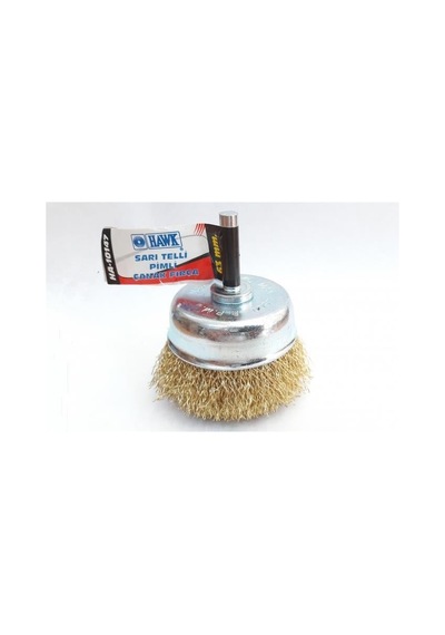 Ha10147 Pimli Sarı Tel Çanak Fırça 65 Mm