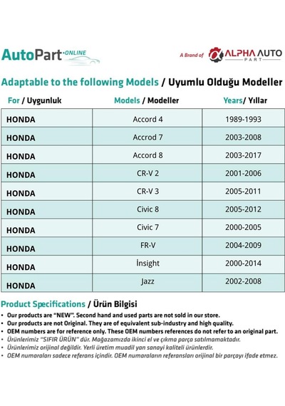 Honda, Nissan, Toyota, Mitsubishi İçin Davlumbaz Ve Çamurluk Klipsi- 10 Adet