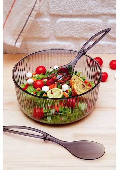 Kaşıklı Salata Kasesi Royaleks-82936 001 Siyah