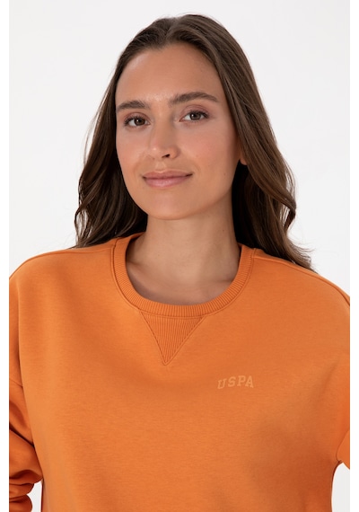 U.S. Polo Assn. Kadın Bakır Şardonlu Bisiklet Yaka Basic Sweatshırt 50313586-VR182