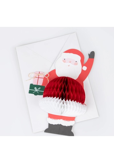 Meri Meri - Honeycomb Santa Tebrik Kartı