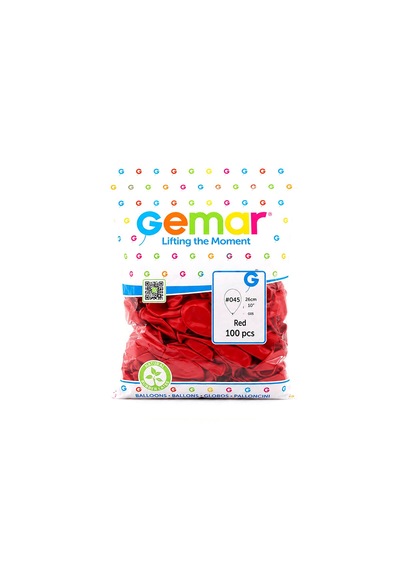 İç Mekan - Kırmızı Balon 10 Inc - 26cm - 100pcs Çok Renkli