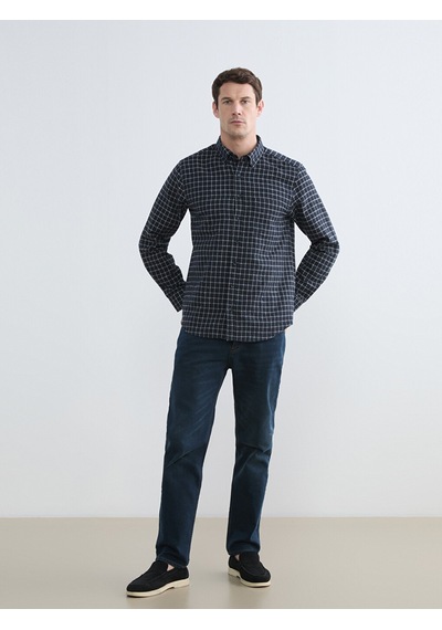 Lcwaıkıkı Classic Siyah Regular Fit Ekose Erkek Gömlek