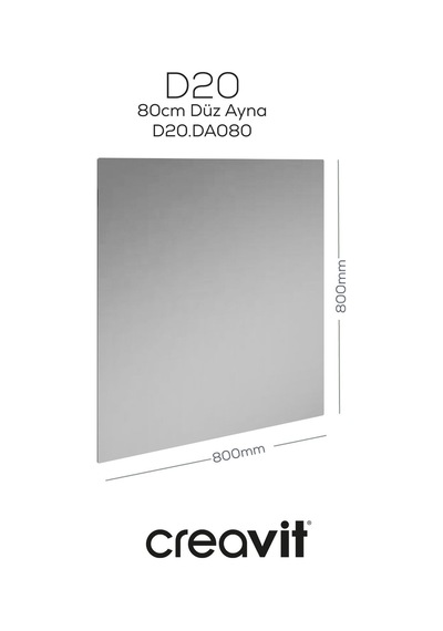 Creavit D20 80 Cm Düz Ayna Cam