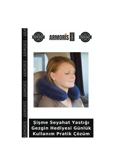 Şişme Seyahat Yastığı Gezgin Hediyesi Günlük Kullanım Pratik Çözüm