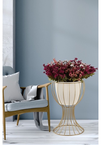 Anafor Saksılık Eskitme 43 Cm Krem Saksı