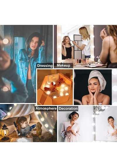 Trendpoint 10Ledli Usbli Makyaj Aynası Lambası Banyo Ciltbakım De