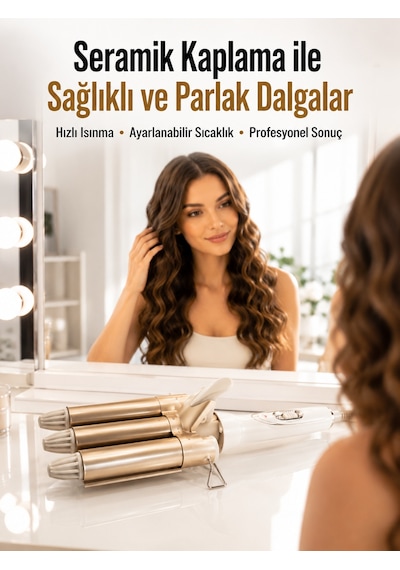 Bukle Saç Maşası Kolay Kullanım, Zindeliklı Bukleler Yüksek Isılı 1 84369358
