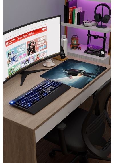 Mass Effect Kaymaz Dikişli Kauçuk Oyuncu Mousepad V3 - 48x40 Xl Gaming Mouse Pad Fare Altlığı