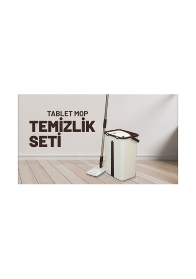 Maxi Tablet Mop Temizlik Seti 6 Litre + 2 Yedek Bez Hediy
