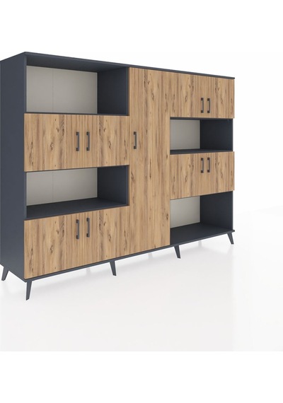 Hyperion Dolap 10 Raflı 9 Kapaklı 220x44x163 Antrasit-çam/antrasi Antrasit-çam/antrasit Hyperion Dolap 10 Raflı 9 Kapaklı 220x44x163 Antrasit-çam/antrasi Antrasit-çam/antrasit