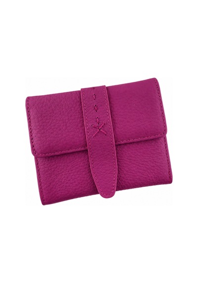 Alphaclub Bag Kadın Hakiki Deri Pembe Renk Çıtçıtlı Kartlık Ve Cüzdan
