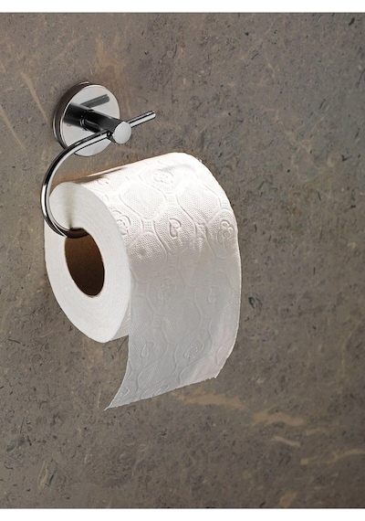 Sas Haus Yapışkanlı Tuvalet Kağıtlığı Wc Kağıtlık Tuvalet Kağıdı Askısı Krom S-107 Kasa - 15 Krom Çok Renkli