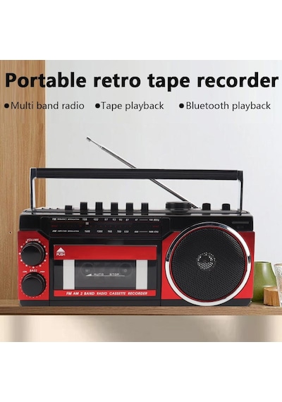 Apera Puxing PX-250BT FM Radyo USB MP3 Player Müzik Seti Kasetçalar