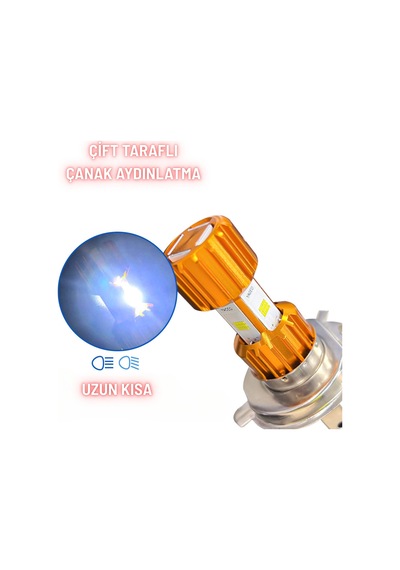 H4 Led Far Ampul 12-24v 6000k Beyaz Yüksek Performanslı Motosiklet Araba Led Ampul 1 Ad 12w/1500lm