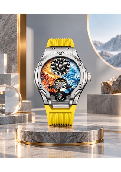 Pagani Design Pd-981 Everest Dağı Zirvesi Serisi Limited Edition Otomatik Erkek Kol Saati Sarı Gümüş