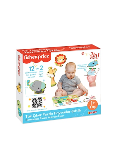 Fisher Price Tak Çıkar Puzzle Hayvanlar 5 Adet
