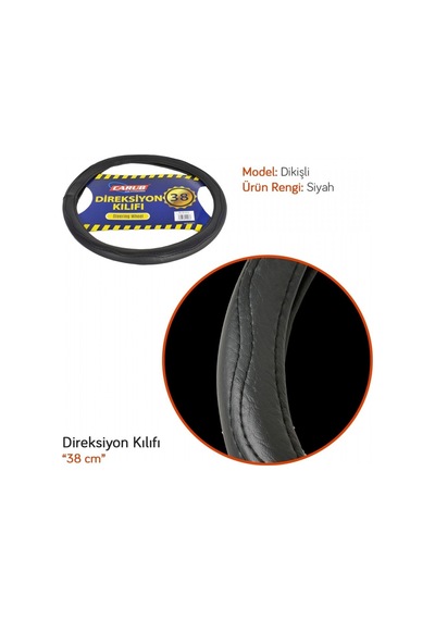 Direksiyon Kılıfı 38cm Siyah Siyah