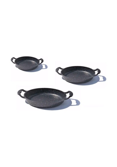 Akpa Home Akpa Döküm Granit 3lü Kapaksız Sahan Seti 18 20 22cm