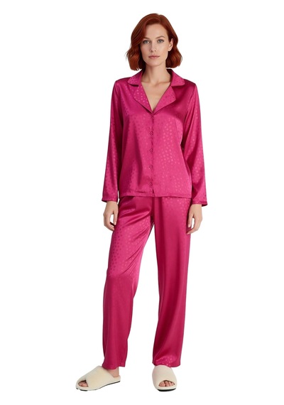 Ersefa Kadın Saten Zebra Desenli Lounge Pijama Takımı Fonksiyonel Dayanı Fuşya Ersefa Kadın Saten Zebra Desenli Lounge Pijama Takımı Fonksiyonel Dayanı Fuşya
