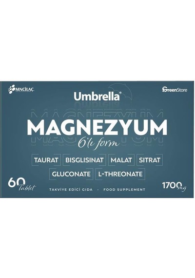 Umbrella Magnezyum 6 Lı Form 60 Tablet
