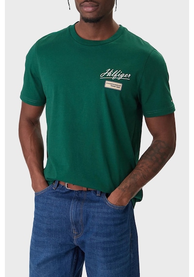 Tommy Hilfiger Erkek T-shirt Haki - Yeşil
