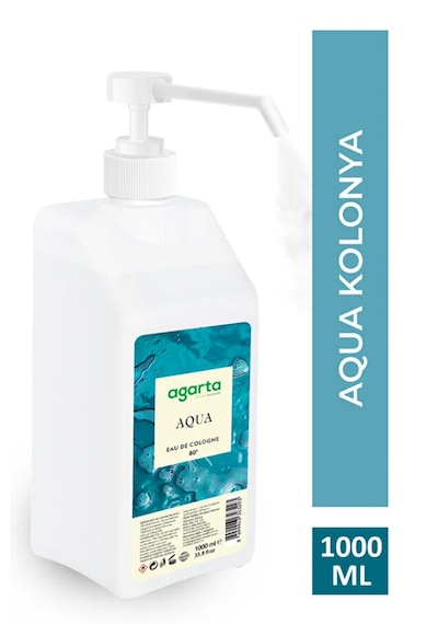 Agarta Püskürtme Valfli 80° Aqua Kolonya 1000 ML