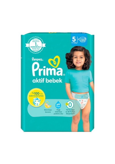 Prima Aktif Bebek 5 Beden Junior Bebek Bezi Mini Fırsat Paketi 25 Adet