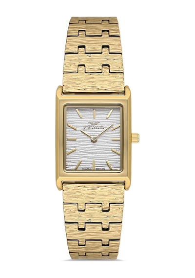 Ferro Fl21599awt-b Quartz Çelik Altın Rengi 22 Mm Kadın Kol Saati Altın