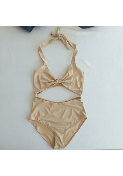 Bonbon Kadın Gold Renk Mayokini Bb2504 Desenli