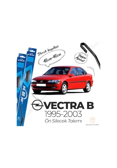 Opel Vectra B Muz Silecek Takımı (1995-2003) RBW