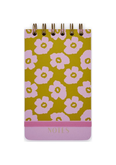 Episode Küçük Spiralli Modern Floral 100 Yp. Defter - Dijon Pink Çok Renkli