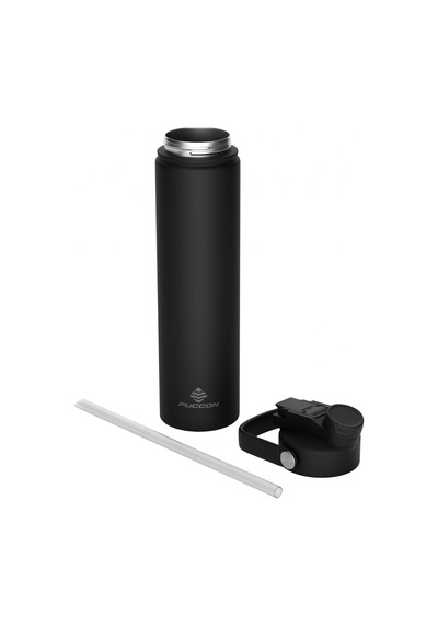 Puccon 750 Ml Siyah Paslanmaz Çelik Termos/matara/suluk