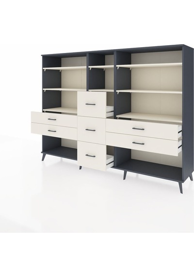 Hyperion Dolap 8 Raflı 7 Çekmeceli 220x44x163 Antrasit-aytaşı Antrasit-aytaşı Hyperion Dolap 8 Raflı 7 Çekmeceli 220x44x163 Antrasit-aytaşı Antrasit-aytaşı
