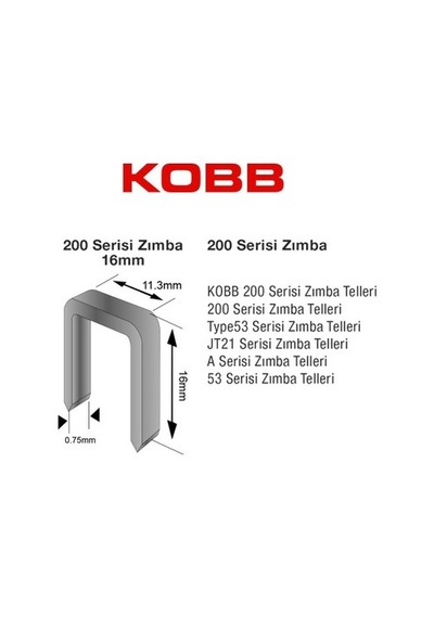 16 Mm Zımba İle 2500 Adet Ağır Hizmet Tipi Zımba Seti