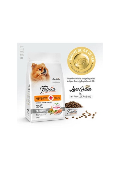Hypoallergenic Small Mini Somonlu Küçük Irk Düşük Tahıllı Yetişkin Köpek Maması 3 Kg
