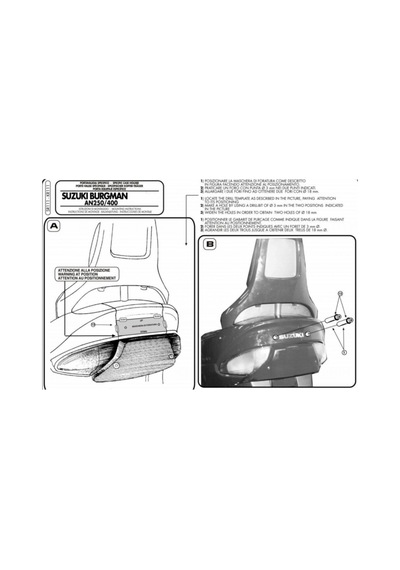 Sr111 Suzuki Burgman 250-400 98-02 Arka Çanta Taşıyıcı