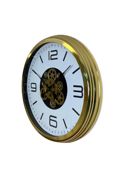 Modern Prestige Gold 60 Cm Çarklı Duvar Saati