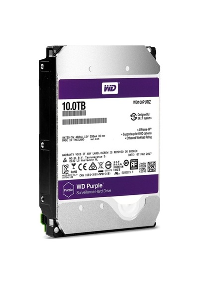 Wd 10Tb Purple 3.5 256Mb 7/24 Disk Wd100Purz