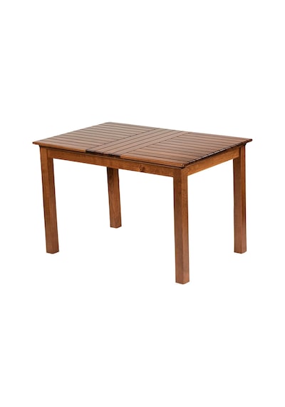 Ürgüp Ahşap Bahçe Balkon Seti: 80X140 Sabit Masa + 4 Sandalye