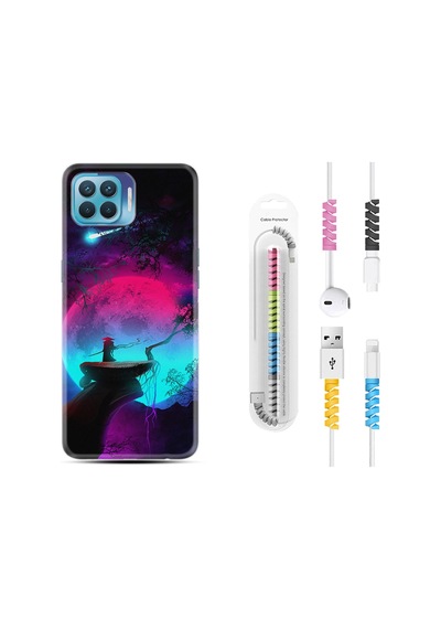 Oppo Reno 4 Lite Kılıf Kablo Koruyuculu Lost Warrior 1840