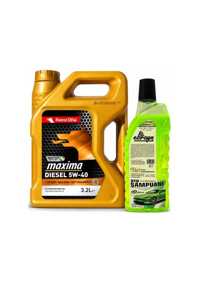 Petrol Ofisi Maxima Diesel 5W-40 3.2 L + Oto Şampuan 1000 ML