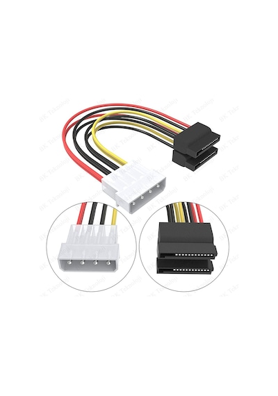 4 Pin Lp4 Molex Erkek To Sata Power Güç Kablosu