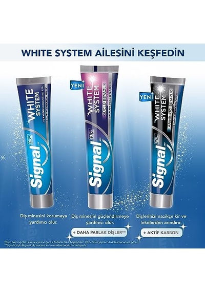 Signal White System Diş Macunu Güçlü Beyazlık Güçlü Diş Minesi 75 Ml