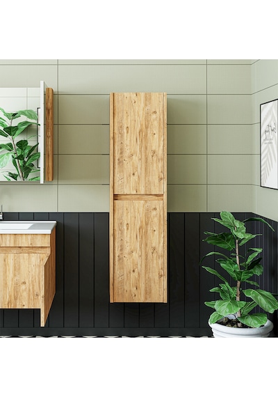 Roomart Atlantik Mat Mdf 130 X 35 Cm Banyo Boy Dolabı Atlantikçam