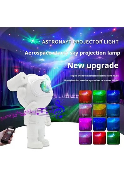 Prepare Mini Astronot Galaksi Işık Projektör 5.3 Bluetooth Hoparlör